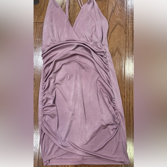 Lucy in the Sky Pink Ruched Bodycon Mini Dress Medium - Picture 8 of 8